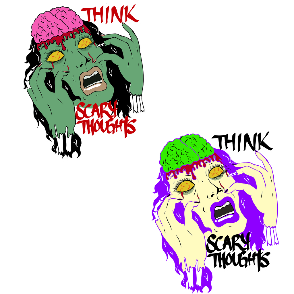 Scary Thoughts Sticker
